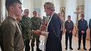 Мобилизованные прошли крещение в храме при Новосибирском военном училище