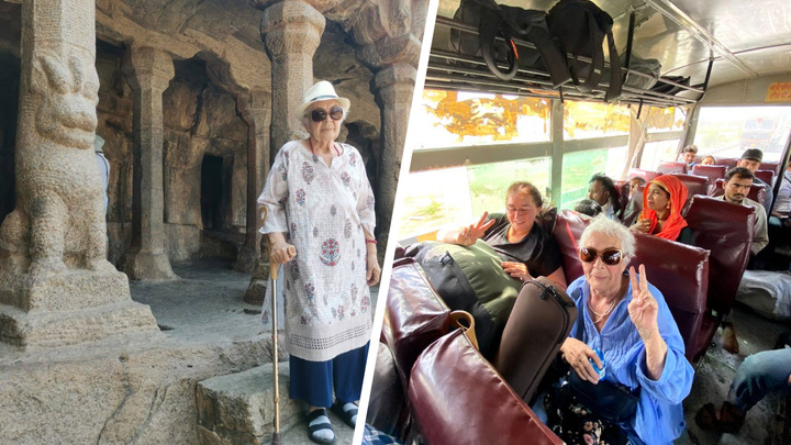 «Больше всего бабушка любит океан»: внуки увезли в Индию 84-летнюю жительницу Красноярского края