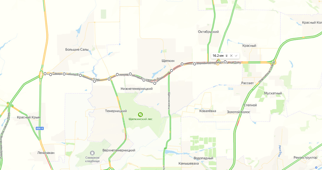 Карта северный обход ростова на дону карта