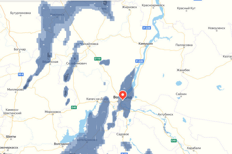 Карта осадков волгодонск онлайн в реальном