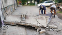 В Новосибирске карнизная плита рухнула с пятиэтажки во время капитального ремонта крыши