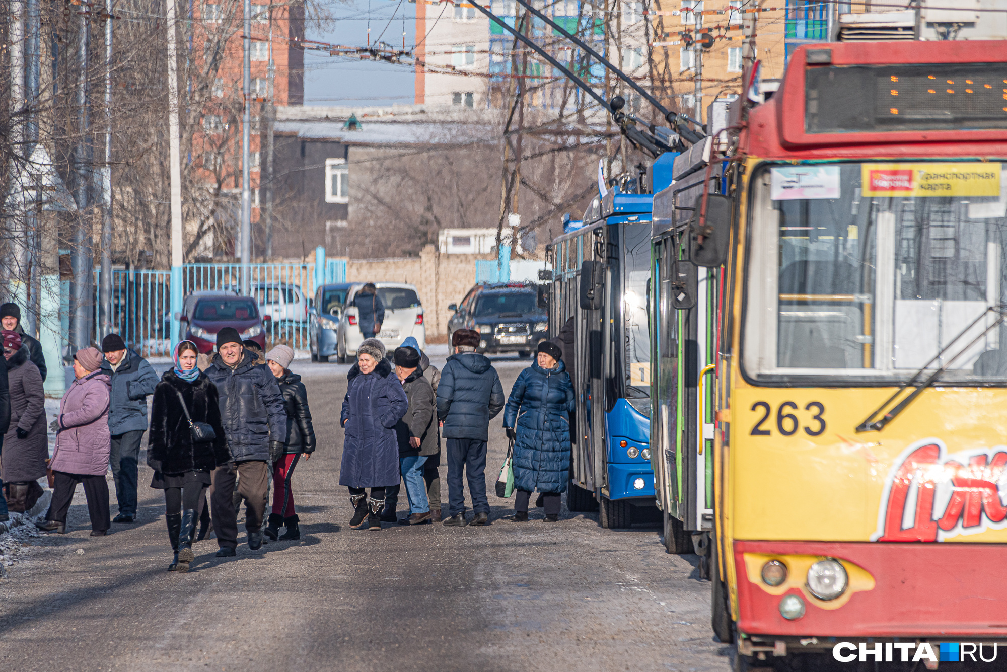 Троллейбусы № 3 и 6 временно изменили маршруты из-за обрыва проводов в Чите