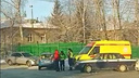 Из-за двух ДТП на Мочищенском шоссе образовалась внушительная пробка: видео с места аварии