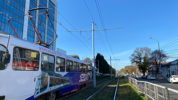 В Краснодаре трамвай № 5 изменит расписание из-за ремонта путей