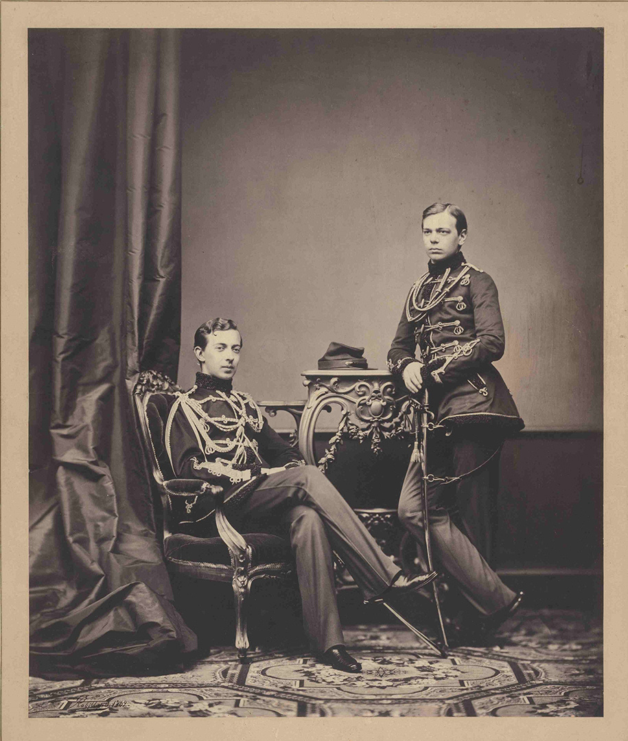 Ипполит Робийяр, Портрет великих князей Николая и Александра Александровичей, 1862, Отпечаток на соленой бумаге