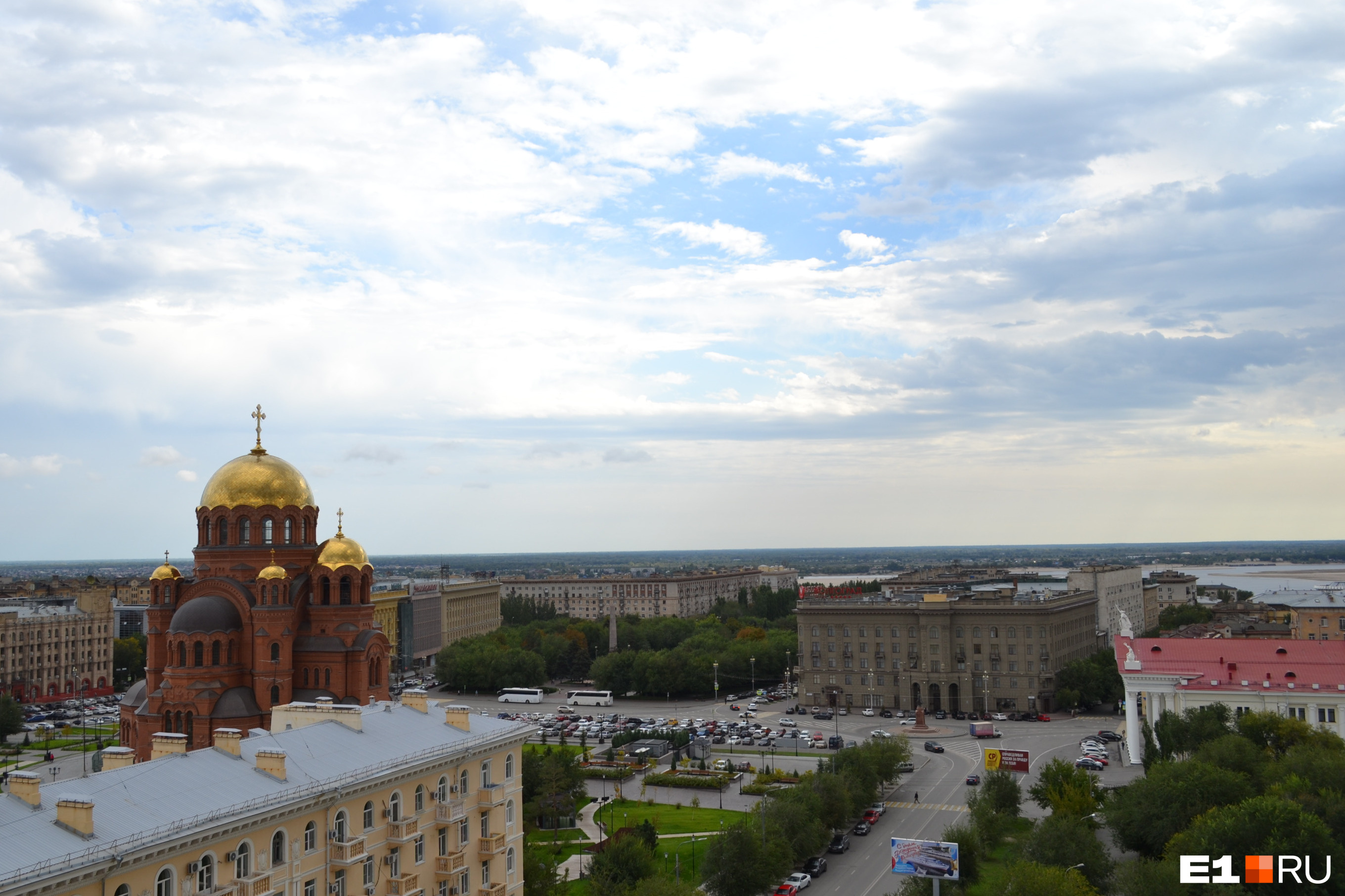 Вид на центр Волгограда с Царицынской каланчи