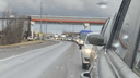 На Талажском шоссе образовалась пробка