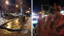 Дорожник пытался забрать телефон у сибирячки, которая снимала, как кладут асфальт в слякоть