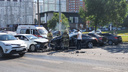 «Авария на миллион»: на Московском шоссе столкнулись Mercedes и Kia