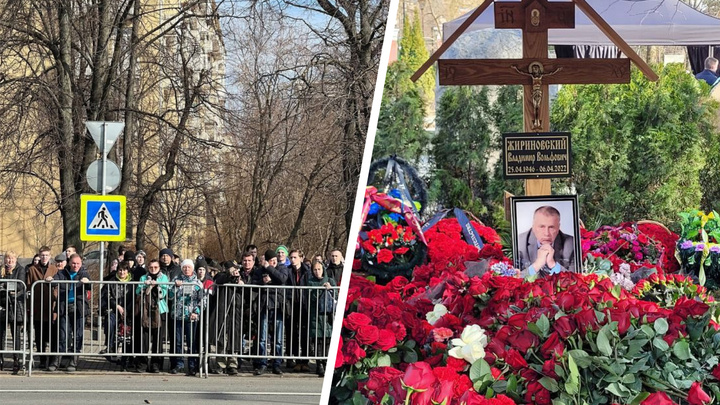«Ажиотаж больше, чем у Лужкова». Репортаж с Новодевичьего кладбища, где похоронили лидера ЛДПР
