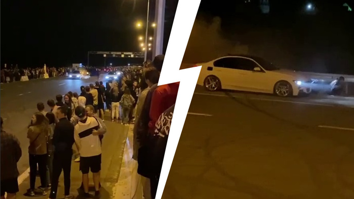 Страшное видео: на ночных гонках в Екатеринбурге машина врезалась в зрителей