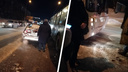 ДТП с автобусом и троллейбусом парализовало движение на Бориса Богаткова в Новосибирске