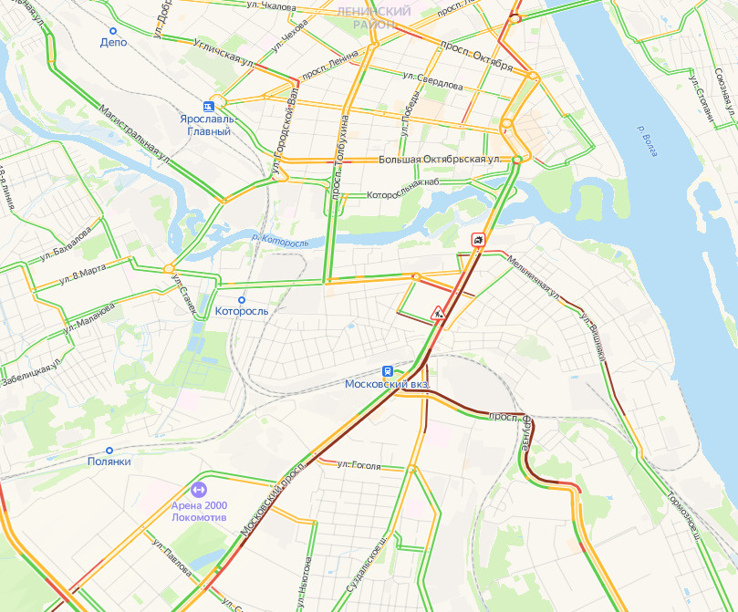 Карта ярославля московский проспект