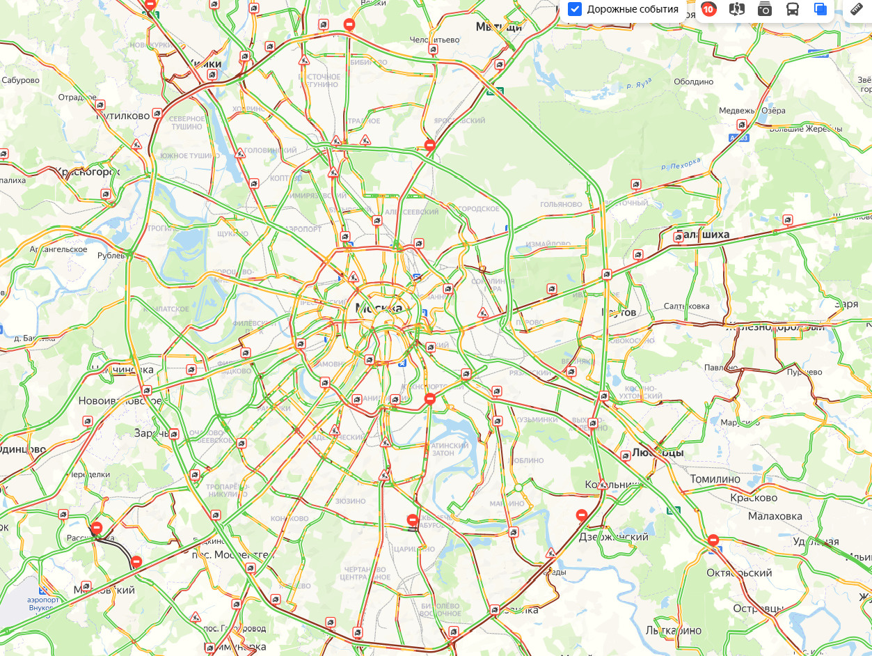 Дорожные работы карта в москве