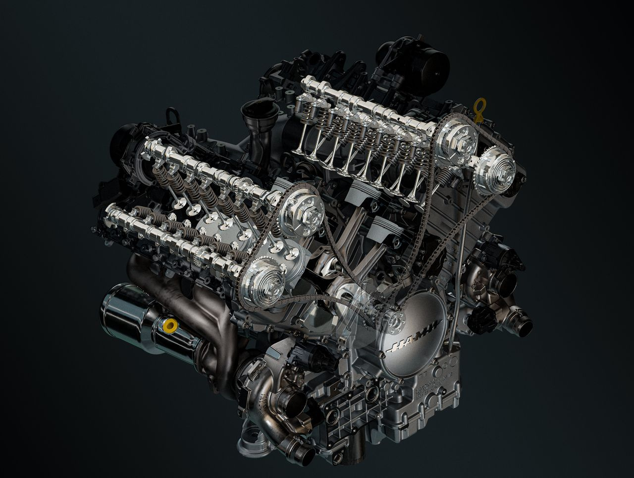 Двигатель V8 с двойным турбонаддувом разработан Porsche Engineering, но несет бренд НАМИ