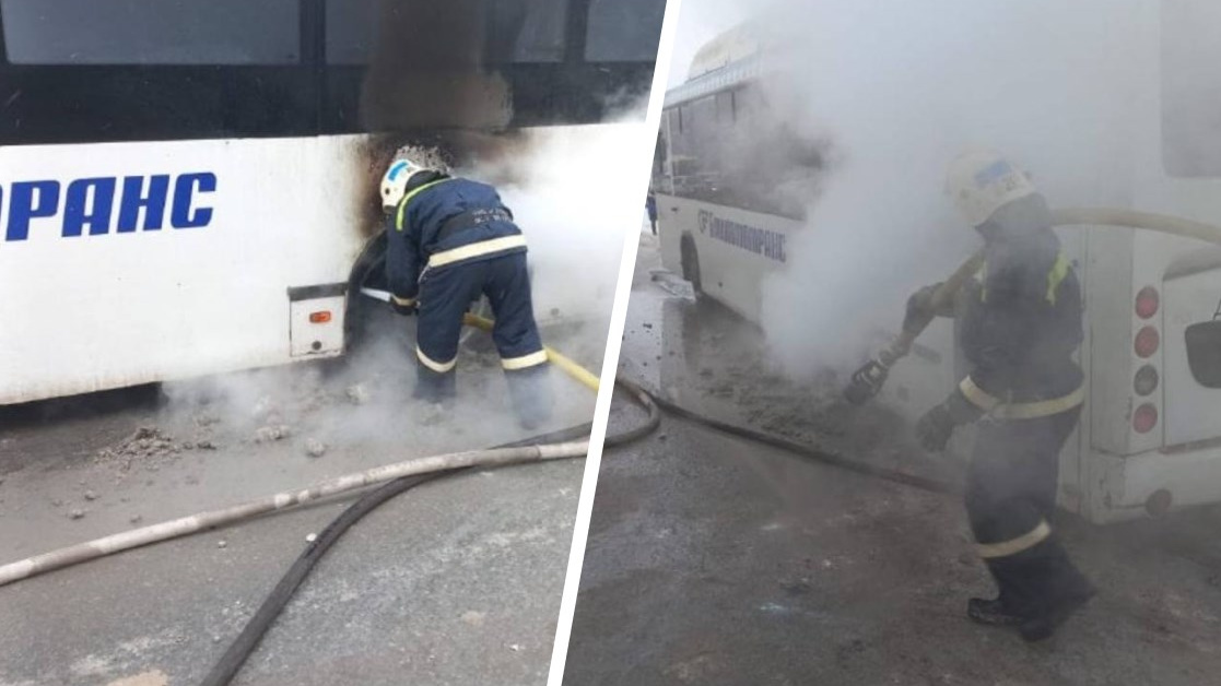В Уфе загорелся пассажирский автобус «Башавтотранса»