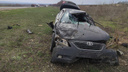 «Тойоту» расплющило: в Самарской области после кувырка машины погиб водитель