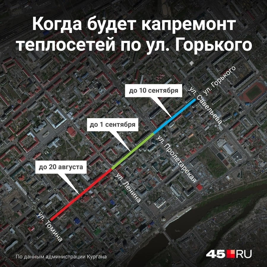 Этапы ремонта сетей на Горького
