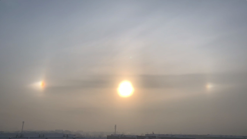 Три солнца заметили в небе над Читой 7 января
