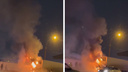 В Новосибирске около храма на Немировича-Данченко загорелся грузовик