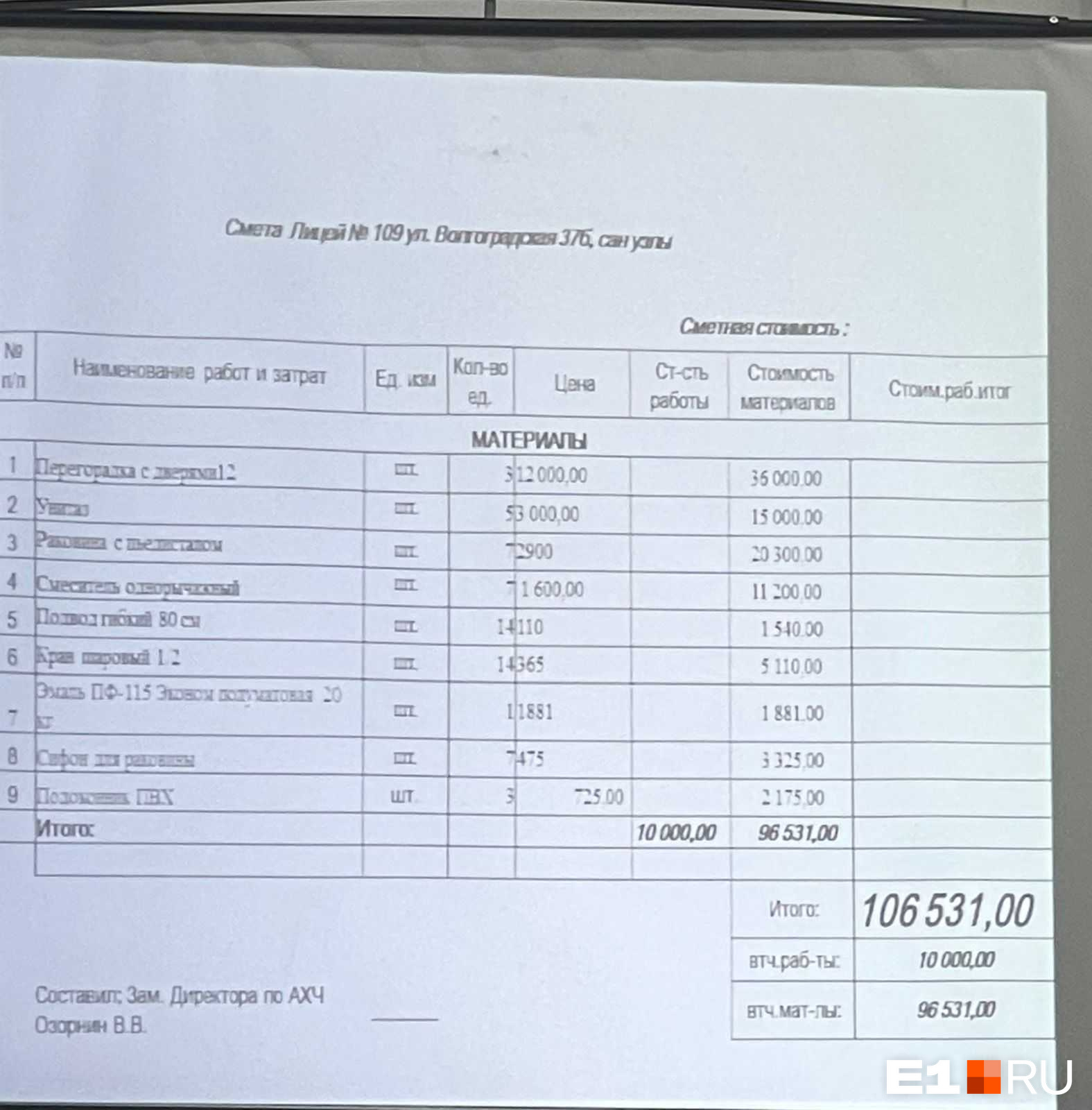 Обратите внимание на правый нижний угол, где указана общая стоимость расходов Обратите внимание на правый нижний угол, где указана общая стоимость расходов