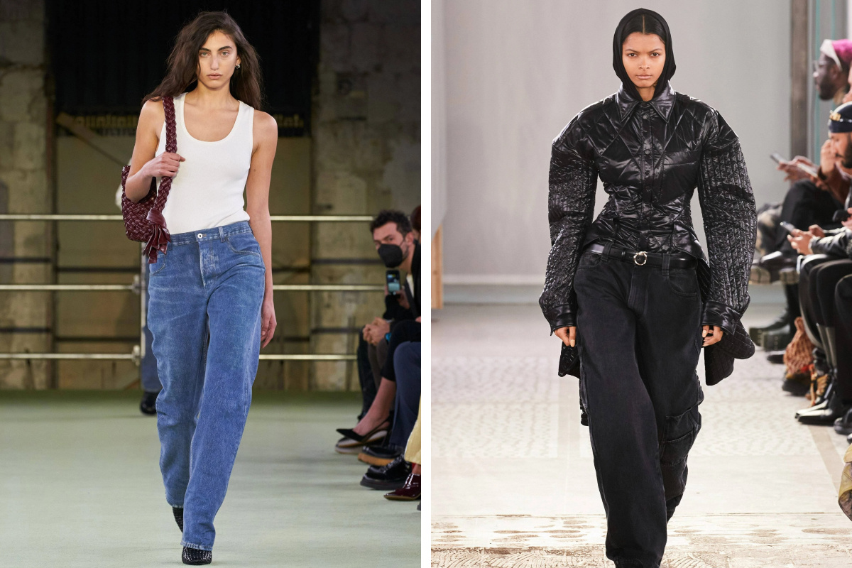 Несколько брендов на миланской неделе моды показали джинсы на низкой посадке