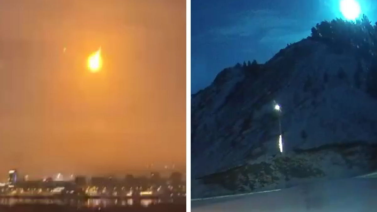 «Светло стало как днем»: над Cибирью пролетело что-то похожее на метеорит. Фото и видео