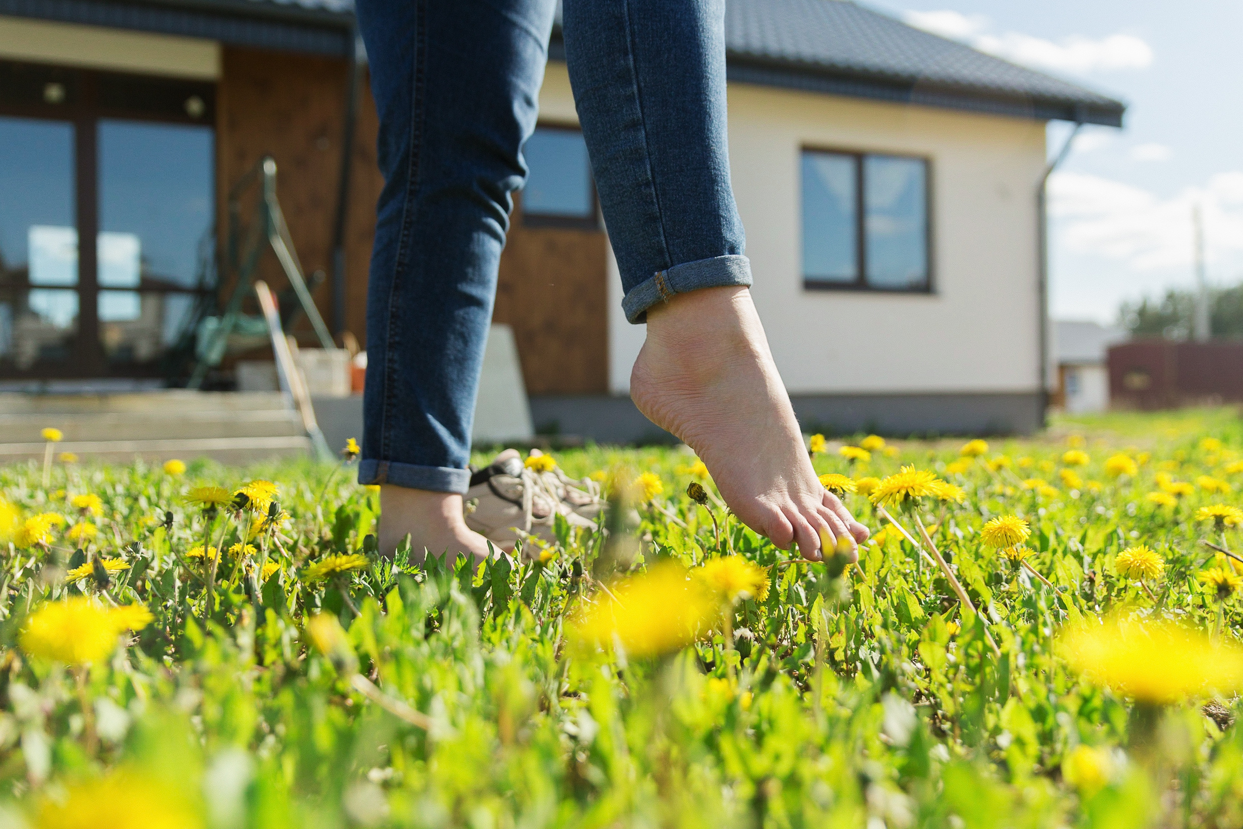 Гулять босиком по собственной лужайке — отдельный вид отдыха и наслаждения жизнью