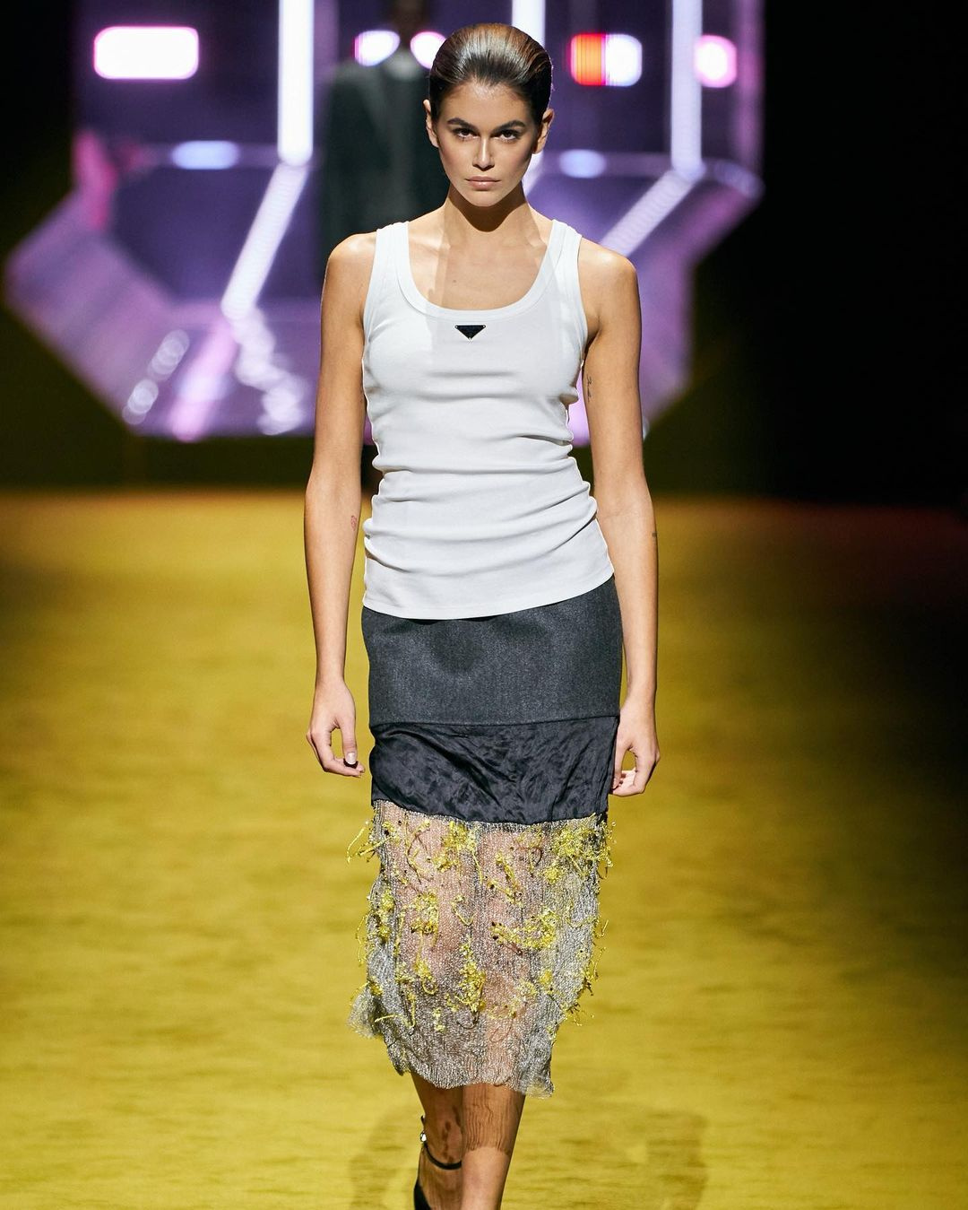 Кайя на показе Prada Кайя на показе Prada