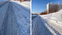 Сибирячка показала нечищеную улицу к объездной дороге на «Плющихе»: по ней объезжают пробки