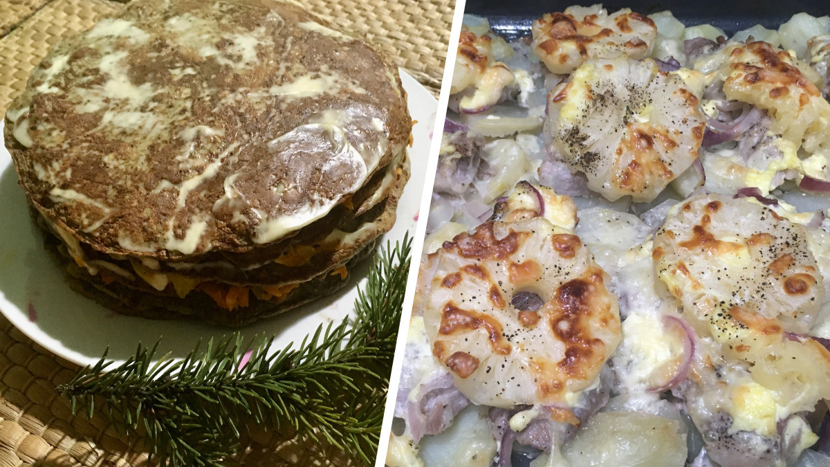 Торт из печени и свинина под ананасами: что еще можно приготовить для встречи Нового года