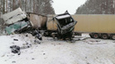 Две фуры столкнулись на трассе в Нижегородской области, один человек погиб