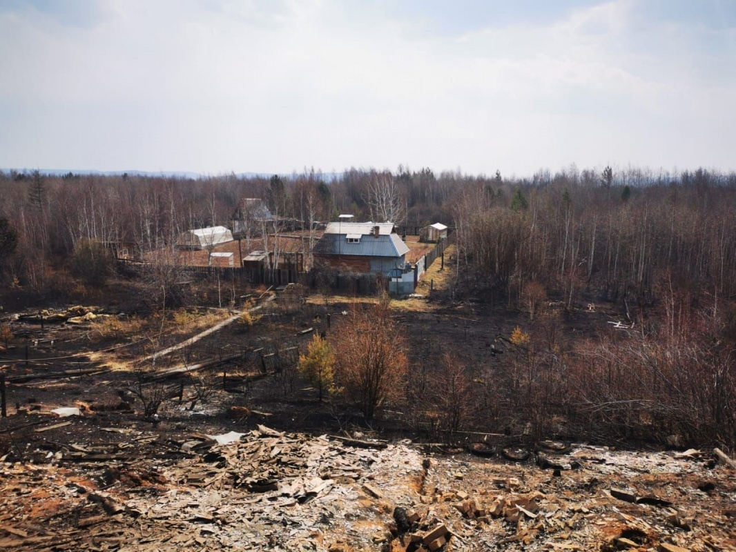Последствия пожаров в Иркутской области