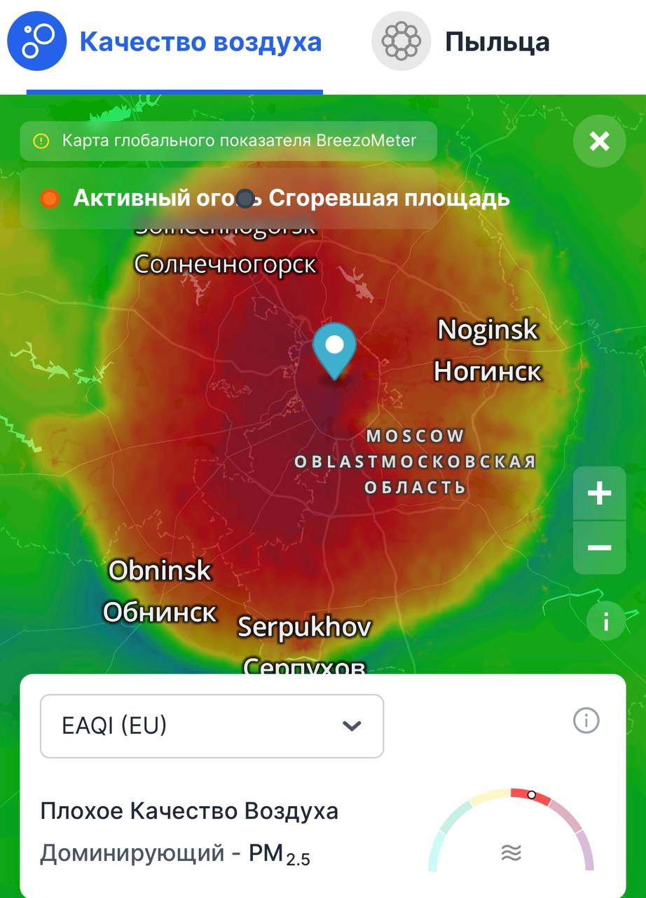 Карта пожаров в россии на сегодняшний день