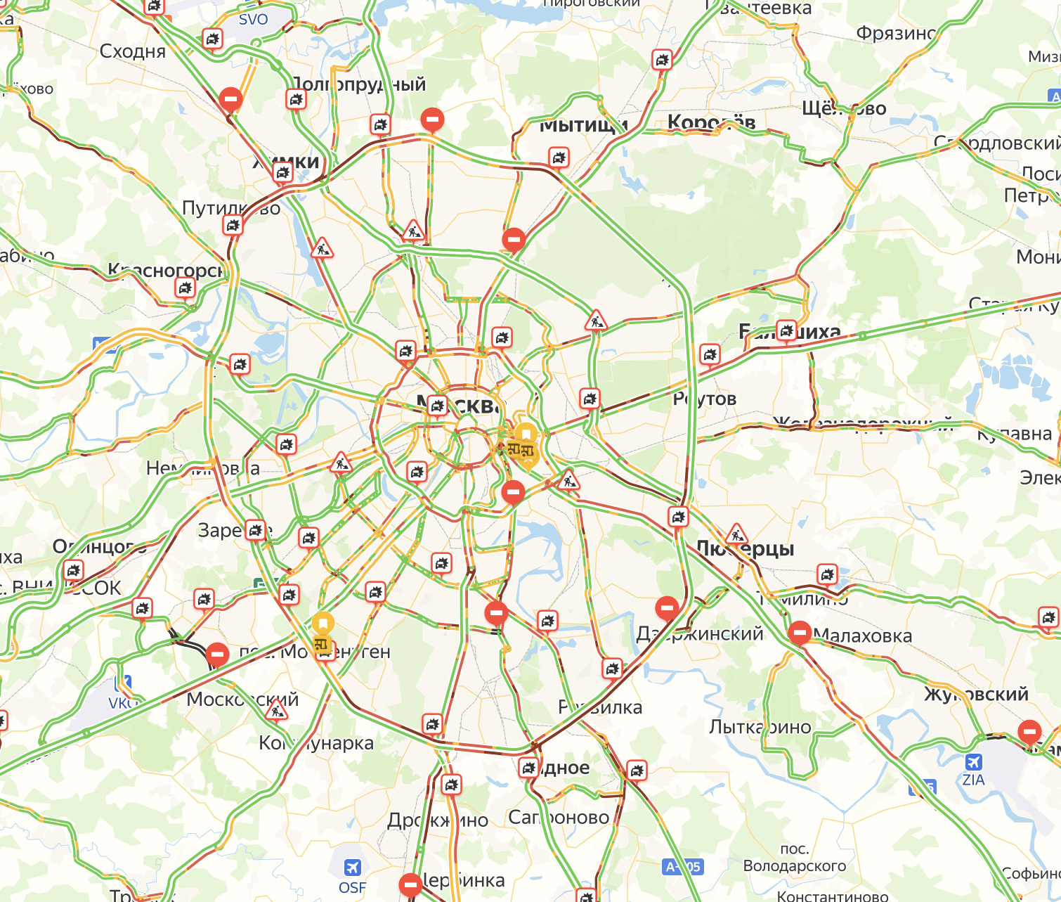 Карту москвы в режиме реального времени