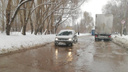В Самаре затопило улицу XXII Партсъезда и Заводское шоссе