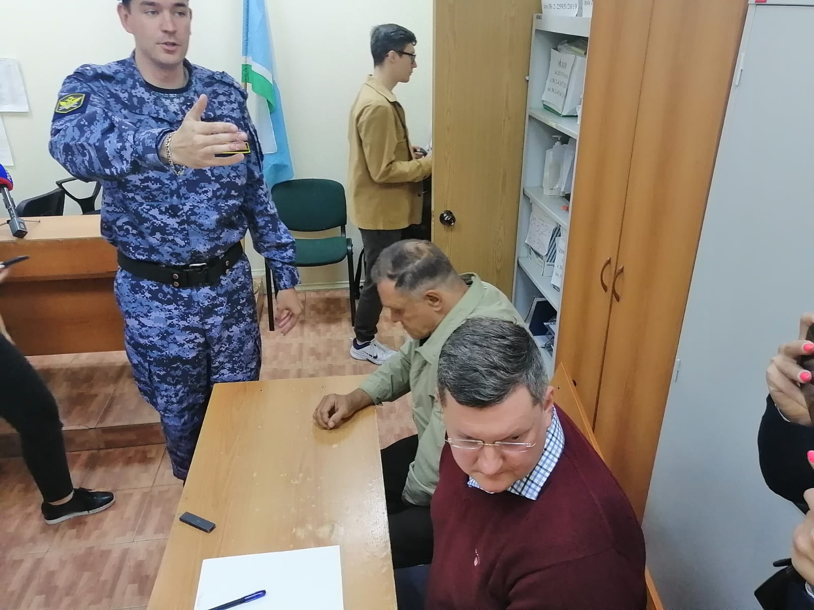Александр Васильев во время судебного заседания