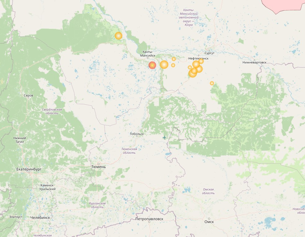 Карта пожаров тюмень онлайн тюмень