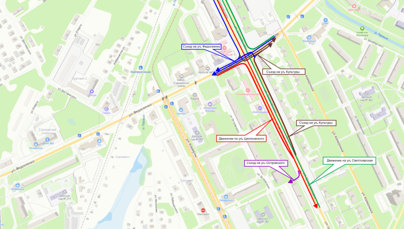 Развязка в ольгино в нижнем новгороде схема движения сейчас