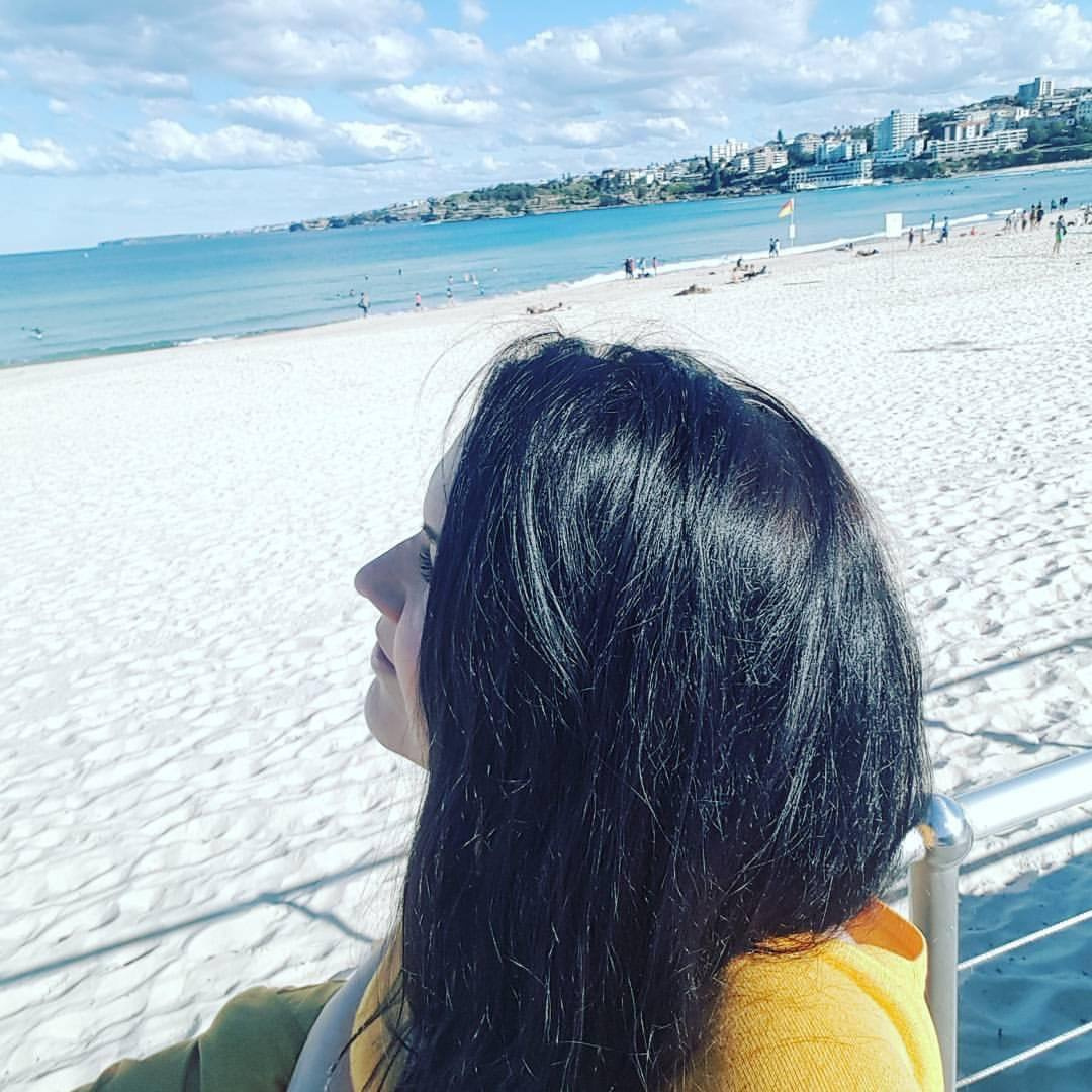 Лена на своем любимом пляже Bondi Beach в Австралии Лена на своем любимом пляже Bondi Beach в Австралии