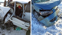 На новосибирской трассе ВАЗ выехал на <nobr class="_">встречку —</nobr> водитель погиб, его пассажиры пострадали