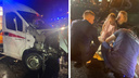 Два человека пострадали в ночном столкновении с машиной скорой помощи на Большевистской