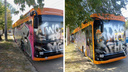 В Самаре вандалы целиком изрисовали новые троллейбусы