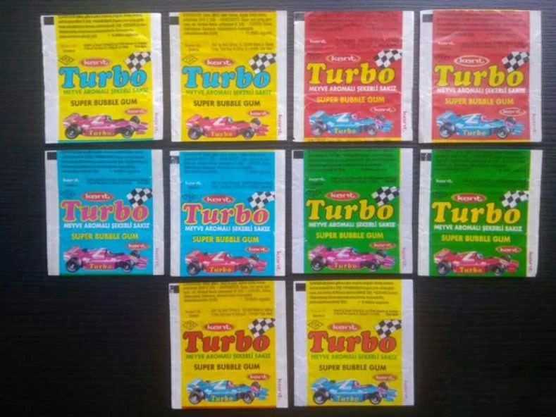 Упаковки от жвачек Turbo прямиком из 1990-х