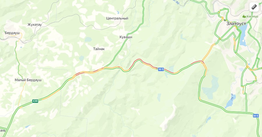 Карта тольятти пробки онлайн трасса м5