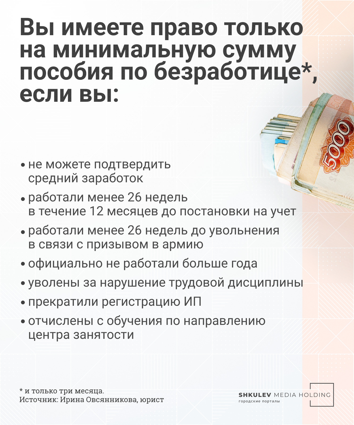 Кто может рассчитывать только на минимальное пособие в 1500 рублей