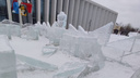 Вандалы разломали ледяной лабиринт на Нижегородской ярмарке