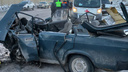 В Челябинской области на обледенелой дороге столкнулись две отечественные машины, ранены четыре человека