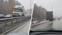 Водитель фуры, которая попала в аварию на Объездной, вторую ночь проводит на месте ДТП