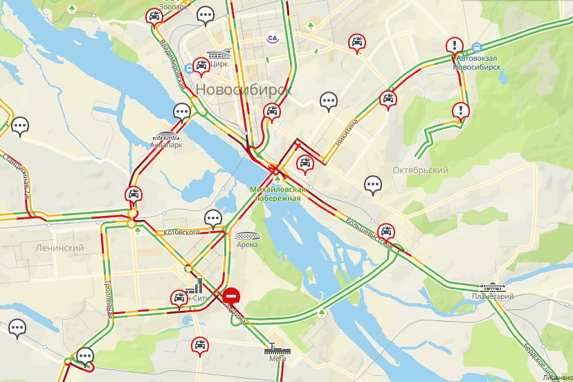 2 гис новосибирск онлайн карта пробки